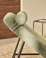 Кушетка Osla из зеленого шенилла с ножками из матовой нержавеющей стали, 175 см