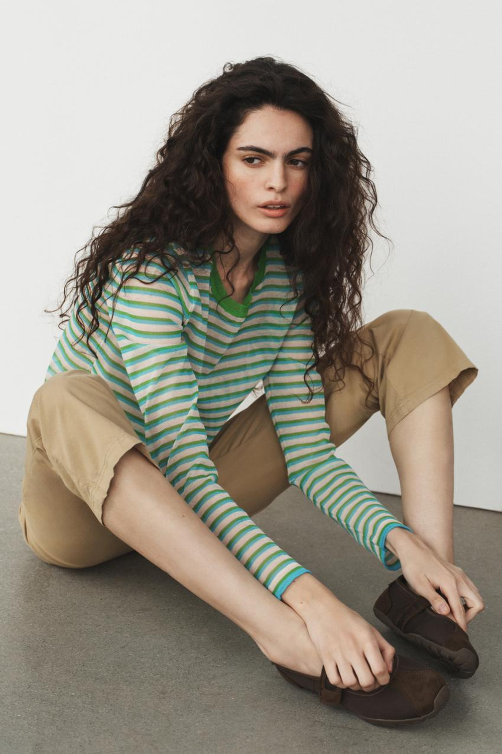 ZARA СПОРТИВНЫЕ БАЛЕТКИ, КОРИЧНЕВЫЙ