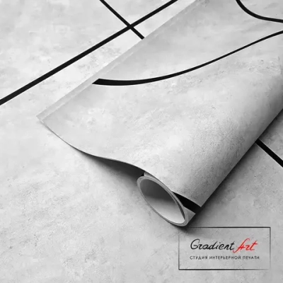 Фотообои лофт бетон геометрия "Геометрия" 420см x 270см флизелин премиум моющиеся, GradientArt GMB420270LG