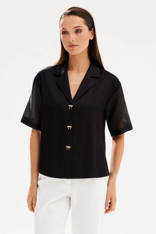 23579 Блузка женская (черный)