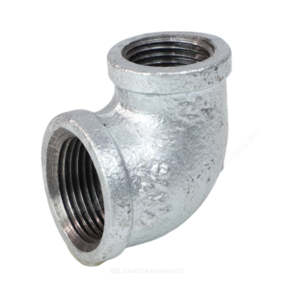 Угольник переходной чугун оц Ду 25х20 (1"х3/4") ВР/ВР Fittex PLUS