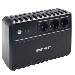 Источник бесперебойного питания SMARTWATT UPS SAFE 800 (линейно-интерактивный, 800 / 480 ВА / Вт, напольный, LED индикация, Shuko CEE7 / 4 - 3 шт)