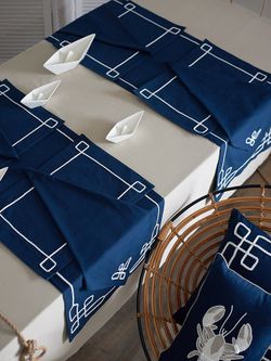 Салфетка сервировочная Navy story из коллекции Sea treasures, 45х45 см