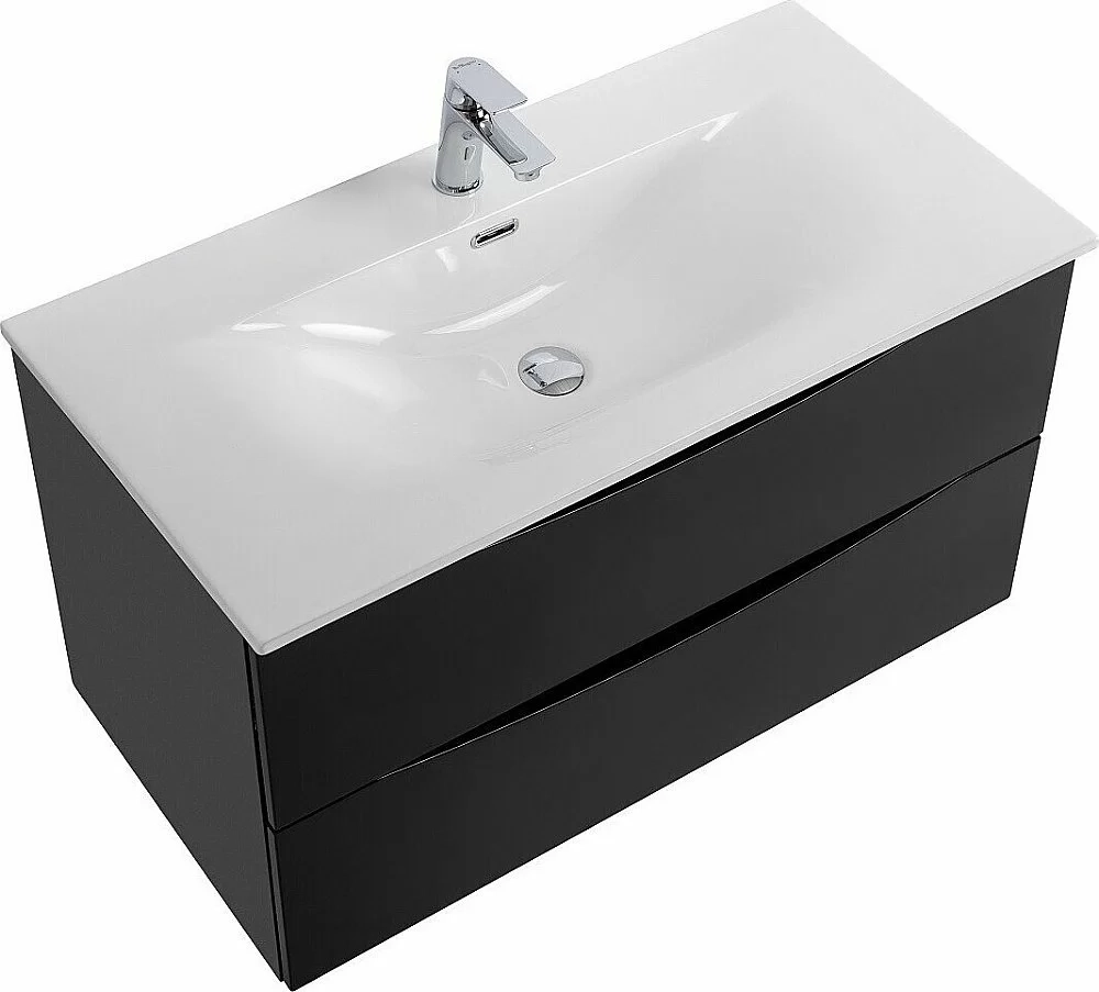 Тумба с раковиной BelBagno MARINO-CER-N-800-2C-SO-NL-P Nero Lucido