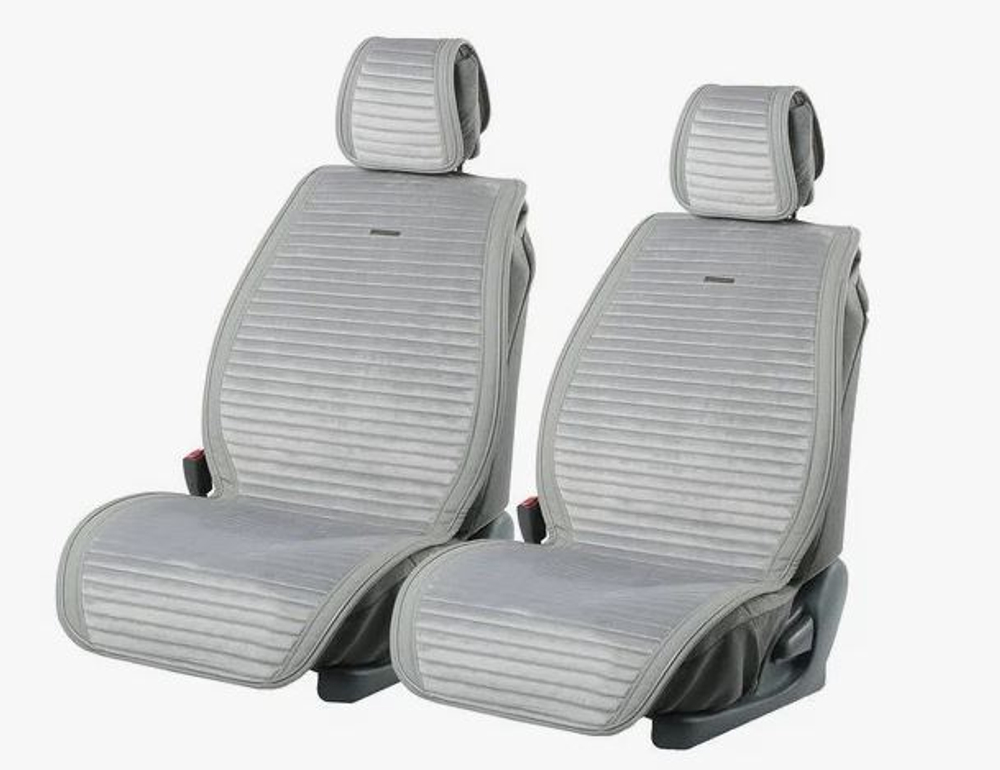 Накидки сидений ПОЛНЫЙ CarFashion (кт) -2D «MONACO PRO PLUS» 22744 -Велюр серый/серый/серый/серый