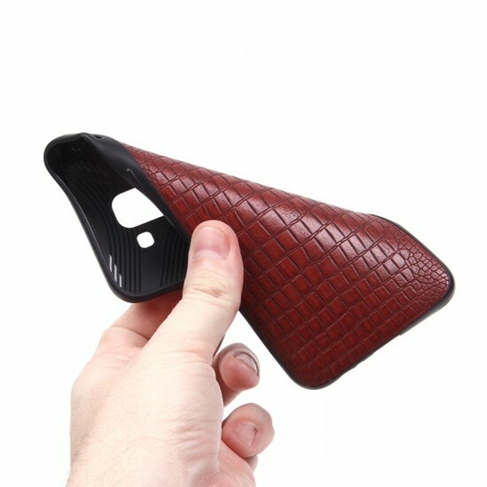 Панель из экокожи Рептилия для Samsung Galaxy J6 (2018), 010027 Коричневый