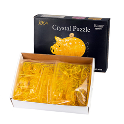 3D-Пазл Большая Cвинья-Копилка Желтая Crystal Puzzle