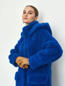 Шуба женская чебурашка тедди эко, SilverFox (арт. S1206rm012pz)