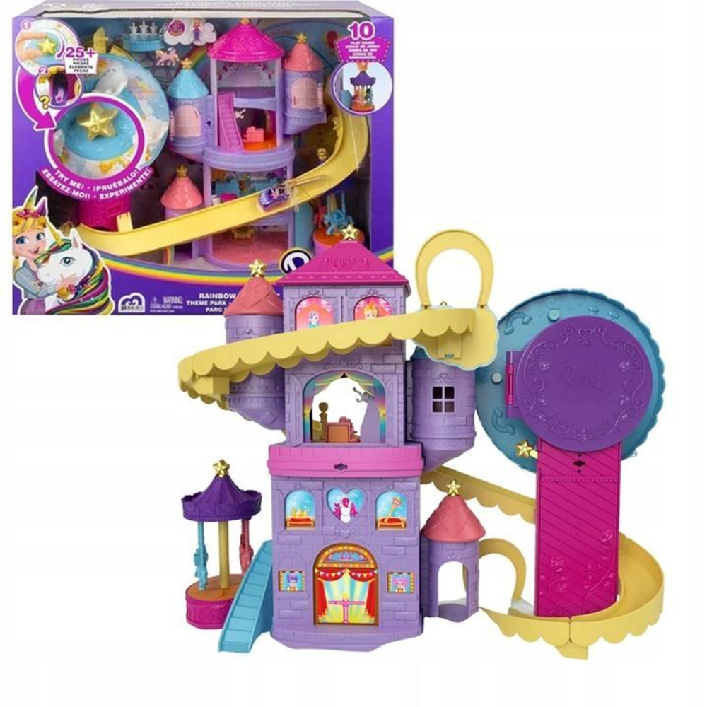 Фигурки Mattel Polly Pocket - Радужный Парк развлечений с куклами и  аксессуарами - Полли Покет GYK44 купить в Москве | Доставка по России.