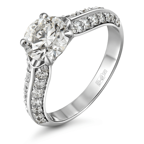 Кольцо с выращенными бриллиантами 1.728 ct