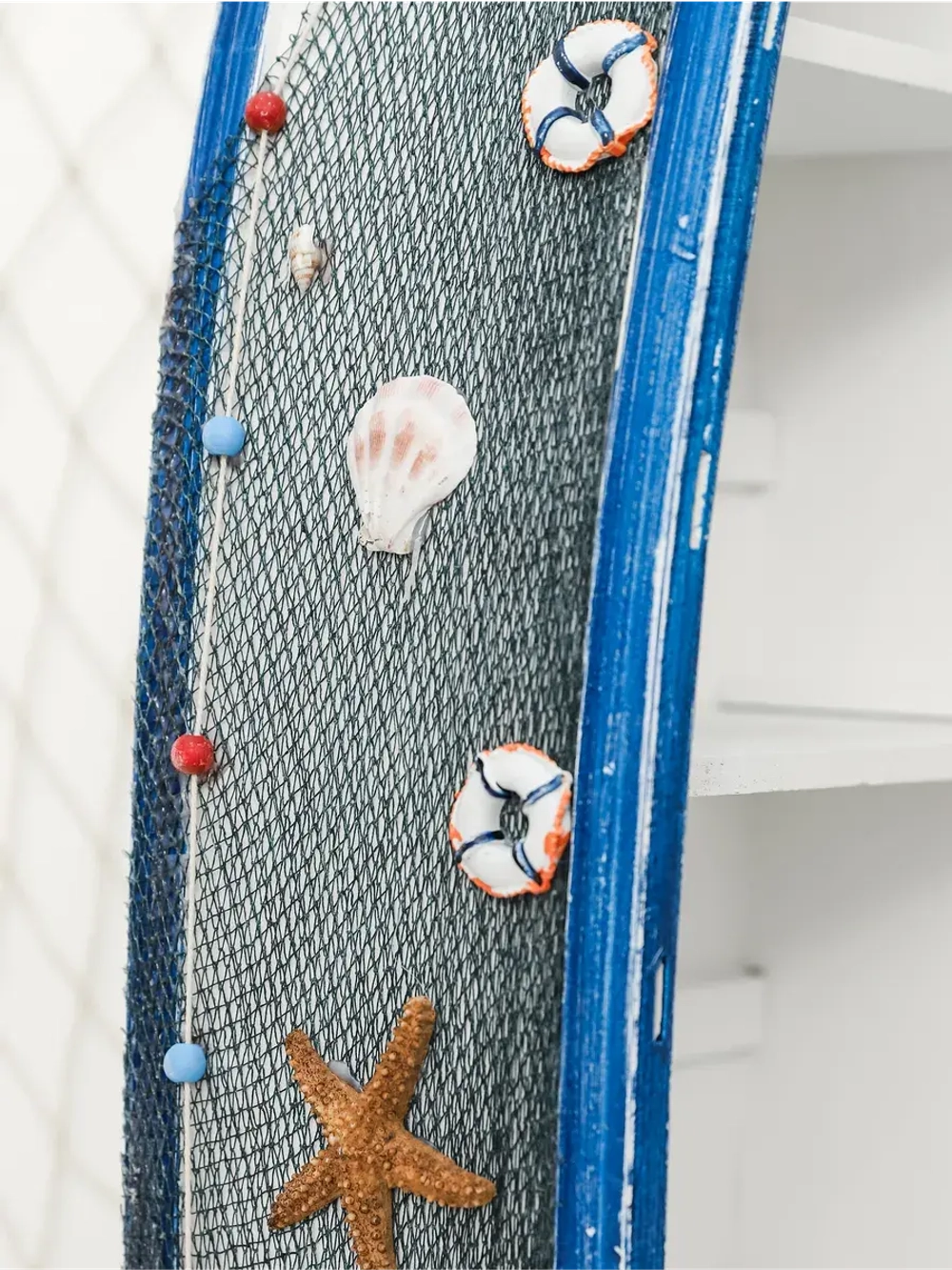 Полка напольная в морском стиле средняя 76 см