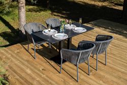 "Каффе Дабл" обеденная группа на 4 персоны, цвет "серый гранит"