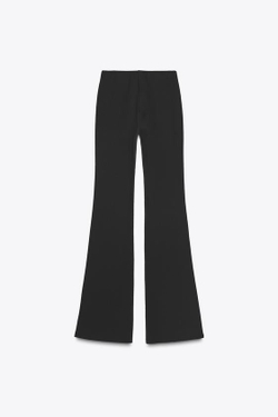 ZARA БРЮКИ FLARE ИЗ КРЕПА, ЧЕРНЫЙ