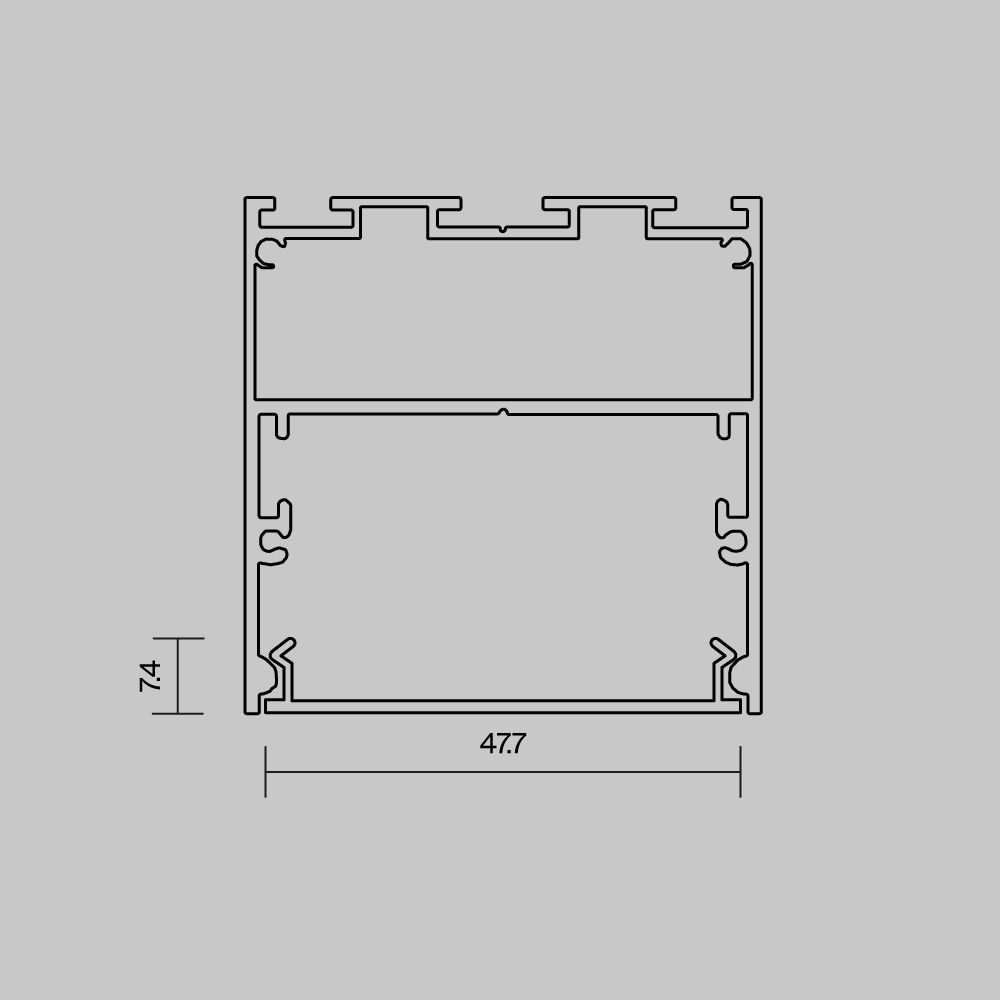 Рассеиватель для профиля 50×50 (Чёрный, 2 м), Maytoni ALM-5050T-B-DF-2M 642048
