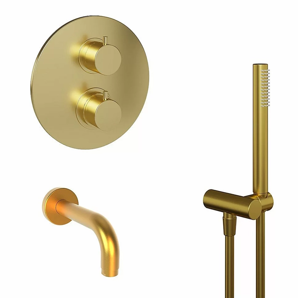 Смеситель для ванны PAINI Cox 78PJSET26911THBATH матовое золото