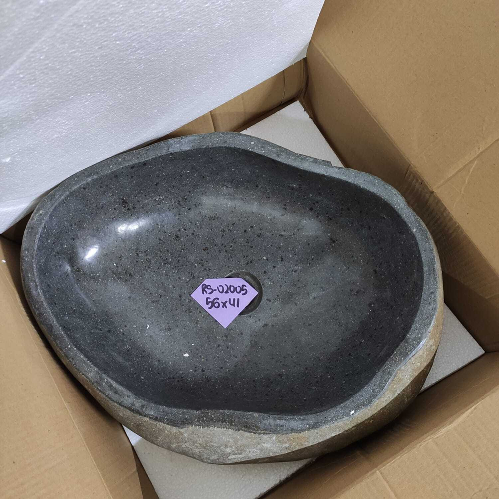 Раковина из речного камня RS-62005 (56*41*15)