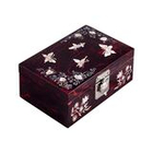 Шкатулка Бабочка ручной работы красная, Южная Корея 160х105х70мм