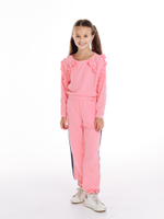 Лонгслив с рюшей PINK