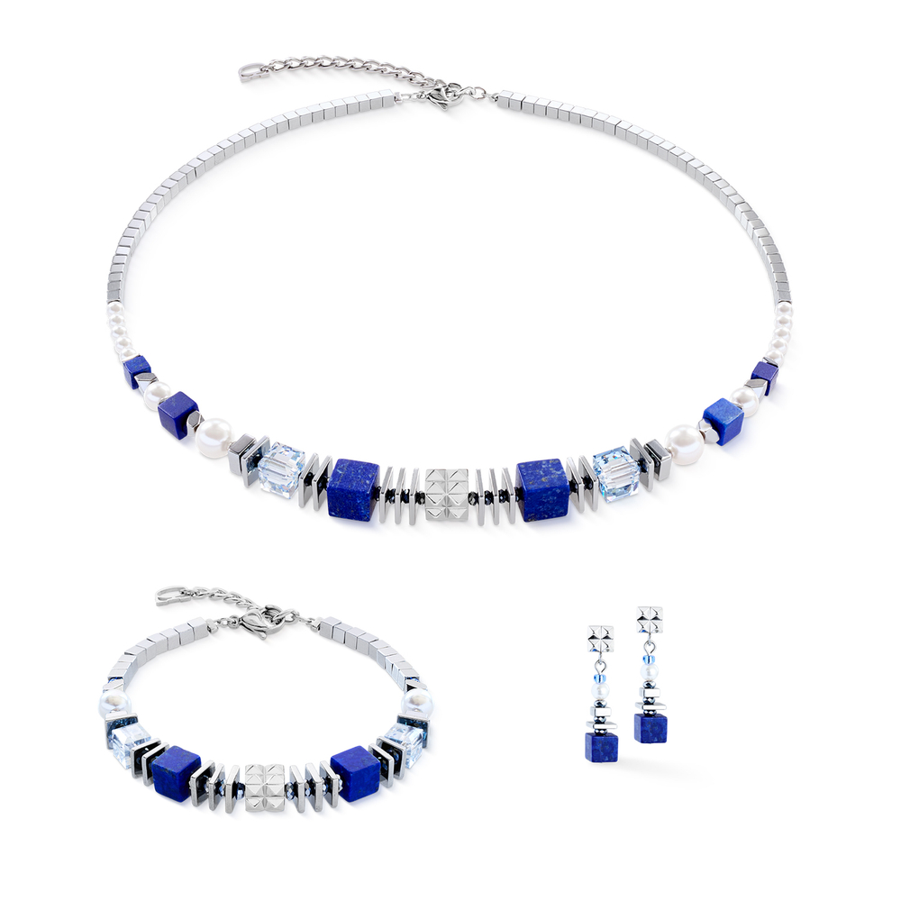 Колье Coeur de Lion Blue-Silver 3047/10-0717