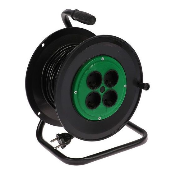 КАТУШКА УДЛИНИТЕЛЯ ПЛАСТИКОВАЯ 4 гнезда без заземления