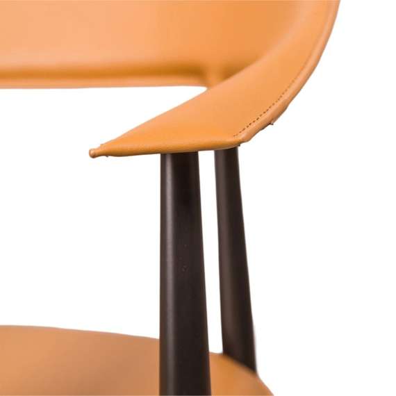 Стул с подлокотниками Rotti, кожа коричневый