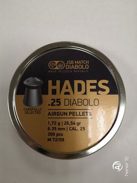 Пули JSB Diabolo HADES кал. 6,35мм, 1,72г (300 шт.)