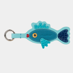 Брелок Poisson из кожи теленка цвета тиффани