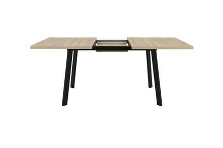 Стол Аврора Осло 140, Дуб Сильверджек Ореховый, Чёрный