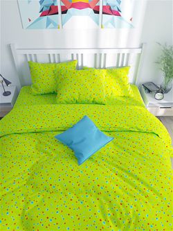 Постельное белье Сказка "Акварель" 2-спальный Наволочка 50х70 см 2 шт Простынь на резинке 160х200 см Пододеяльник 175х215 см, перкаль