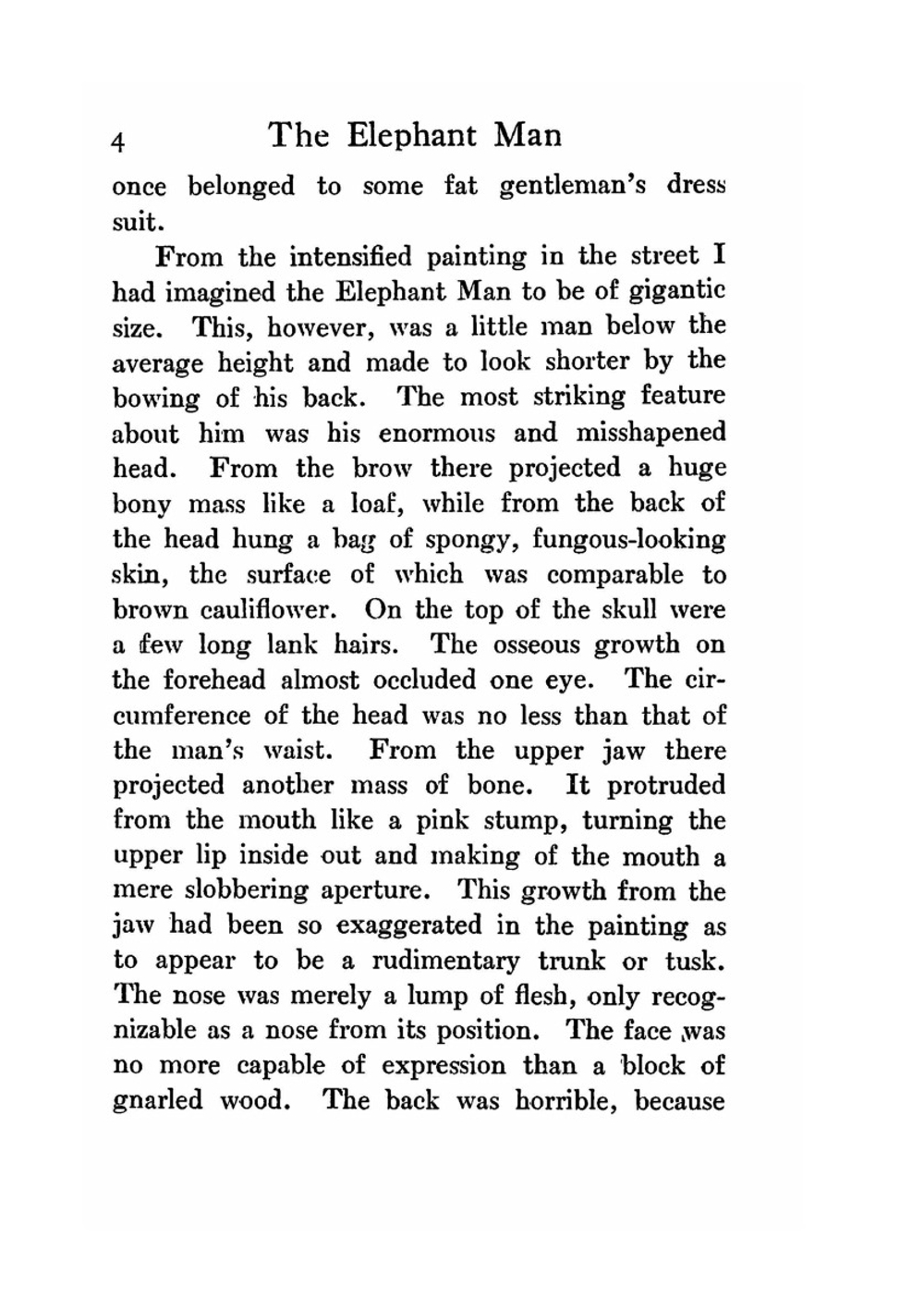 The Elephant Man and Other Reminiscences | F. Treves