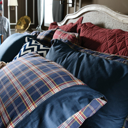 Наволочки 2шт 50х70 Casual Avenue Oxford синие Турция вид