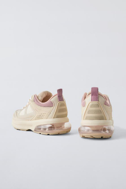 ZARA КРОССОВКИ С ВОЗДУШНОЙ ПОДУШКОЙ, БЕЖЕВЫЙ