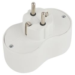 Разветвитель электрический ЭРА SPx-2e-W на 2 розетки с заземлением 16А белый