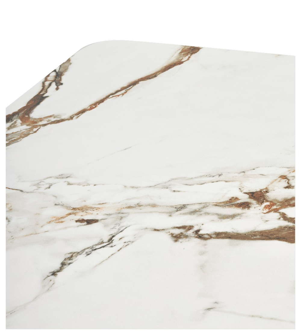 Стол М-City DISAUR Бронте (Bronte) 200 Раскл. Kl-188 Контрастный мрамор матовый, Итальянская керамика, Шампань