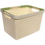 Корзинка хозяйственная с ручками «ПАЛЕРМО», цвет молочный, 25.5*35*22.5см