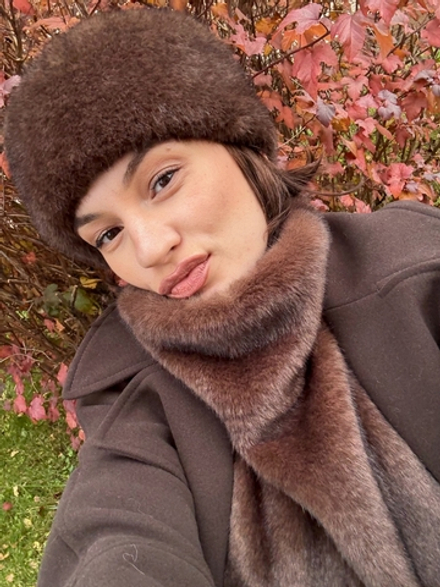 Кубанка-таблетка меховая шоколад