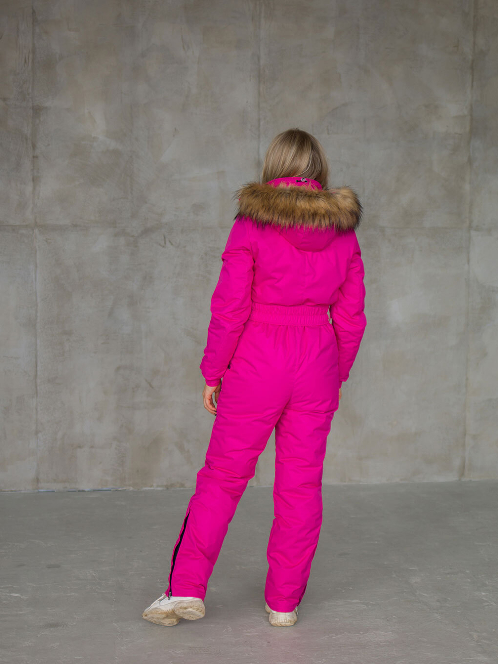 Premium Розовый Комбинезон женский зимний