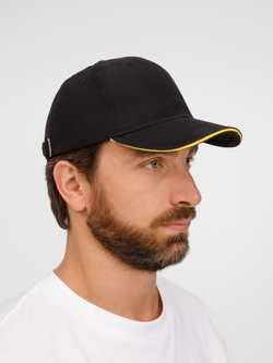 Бейсболка Buffalo, черная с желтым