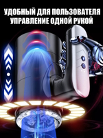 Автоматический сквозной мастурбатор с движением и вращением