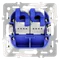 Механизм розетки компьютерной двойной RJ45+RJ45 кат.6, S70 vls0602m