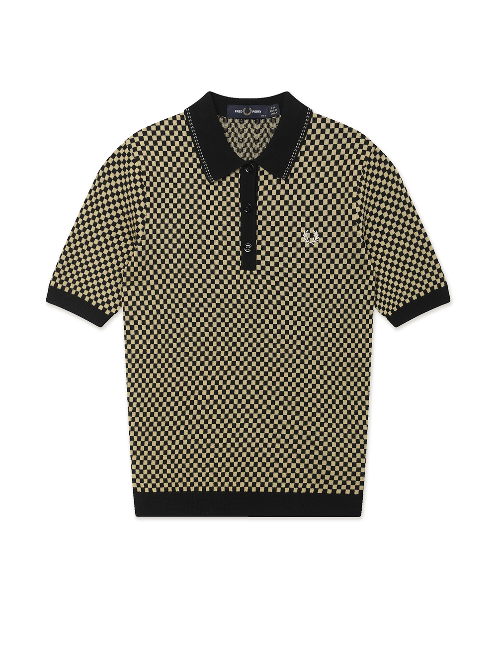 Мужкое Поло Chequerboard Knitted Shirt