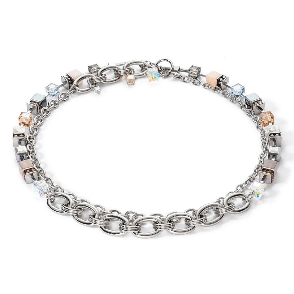 Колье-трансформер 4-in-1 Coeur de Lion Grey-Beige 4520/10-1210