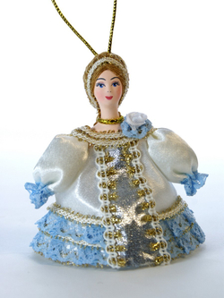 Кукла-подвеска Дама в бальном платье.
