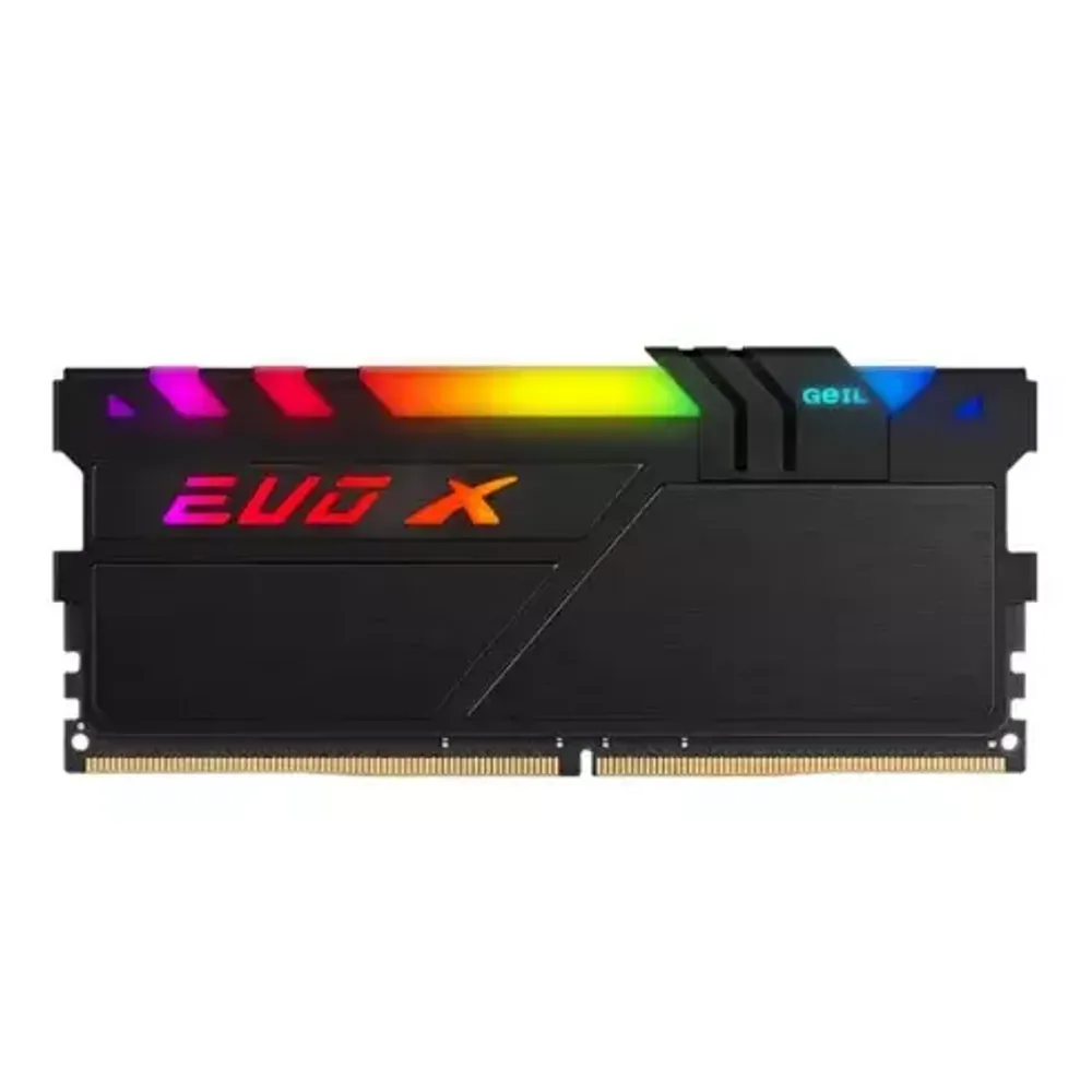 Оперативная память  16GB GEIL 3200MHz DDR4 PC4-25600 3200MHz EVO X II Black с RGB подсветкой 16-20-20-40 GEXSB416GB3200C16BSC Retail Pack