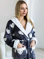 Халат махровый домашний теплый