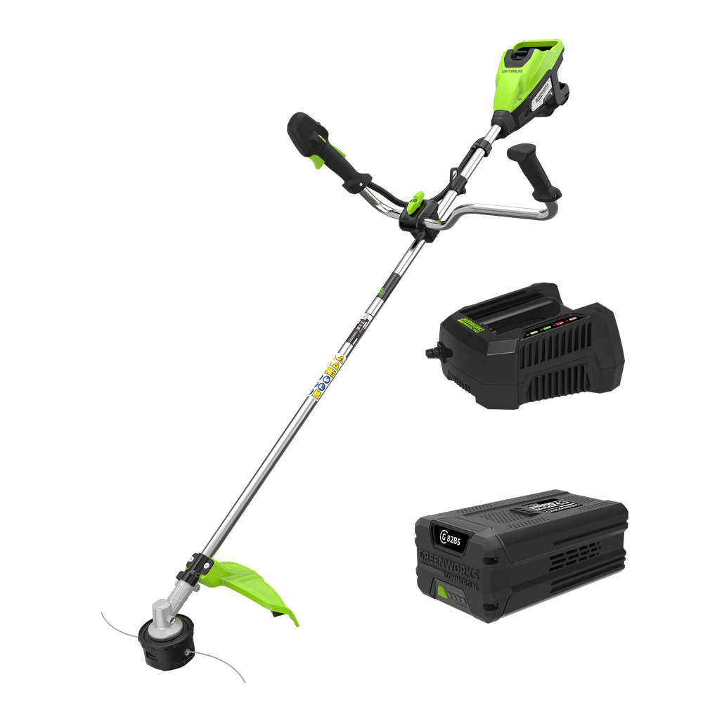 Триммер аккумуляторный Greenworks TB13L, 82V, 1,3 кВт, 43 см, бесщеточный, c 1 х АКБ 5 Ач и ЗУ (TB13LUB)