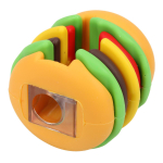 Точилка "Фаст-Фуд" 4*3*2,7см, в силиконовом корпусе, пластиковый бокс 4 цвета микс, С-40275