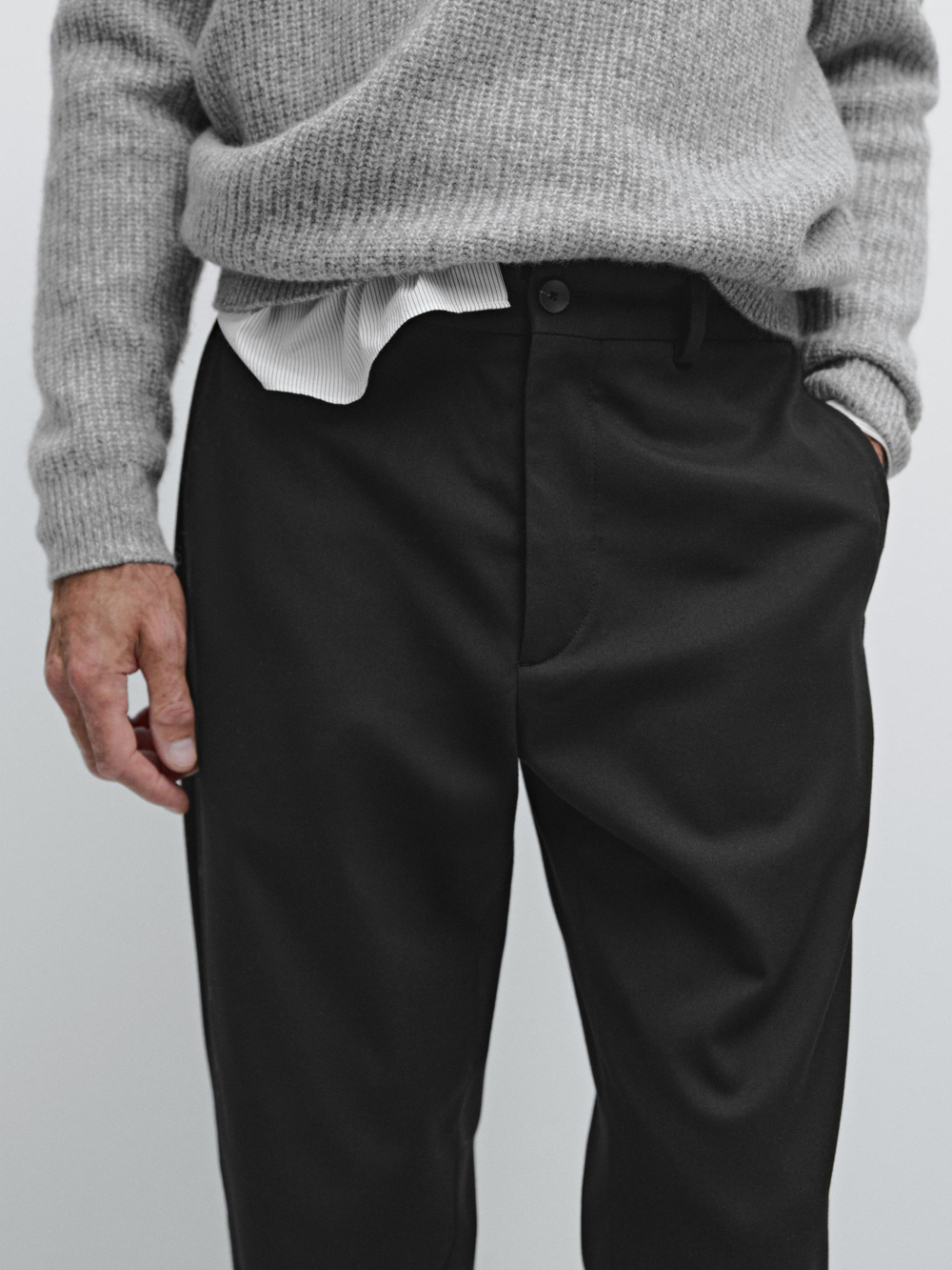 Massimo Dutti Брюки-джоггеры, черный