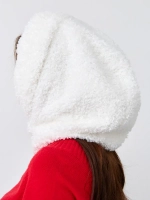 Капор зимний вязаный капюшон на флисе