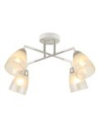 Люстра потолочная FOBO E27*4*60W белый, серебро